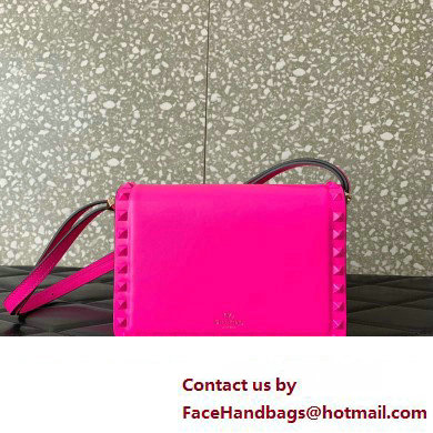 Valentino Rockstud23 Small Shoulder Bag In Smooth Calfskin 0242 Fuchsia 2023