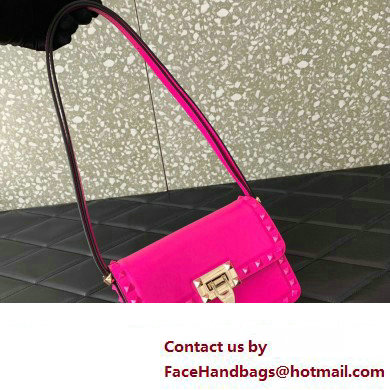 Valentino Rockstud23 Small Shoulder Bag In Smooth Calfskin 0242 Fuchsia 2023