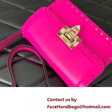 Valentino Rockstud23 Small Shoulder Bag In Smooth Calfskin 0242 Fuchsia 2023