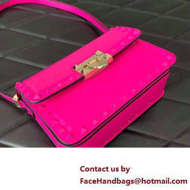 Valentino Rockstud23 Small Shoulder Bag In Smooth Calfskin 0242 Fuchsia 2023