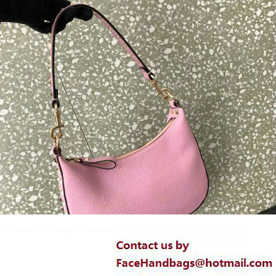 Valentino Small Rockstud Hobo bag in Grainy Calfskin 0313 Pink 2023