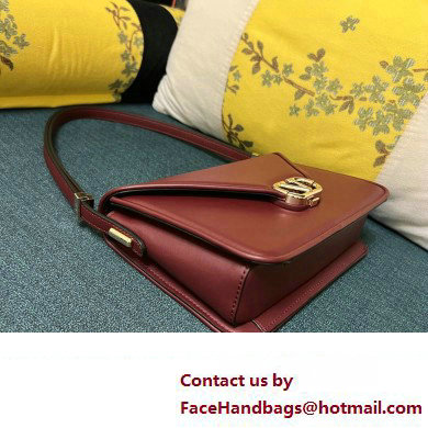 Valentino shoulder Letter Large Bag in smooth calfskin Burgundy 2023