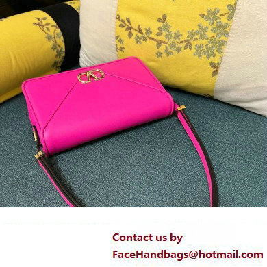 Valentino shoulder Letter Large Bag in smooth calfskin Fuchsia 2023