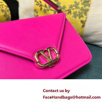 Valentino shoulder Letter Large Bag in smooth calfskin Fuchsia 2023