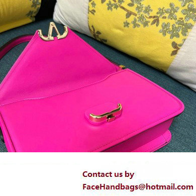 Valentino shoulder Letter Large Bag in smooth calfskin Fuchsia 2023