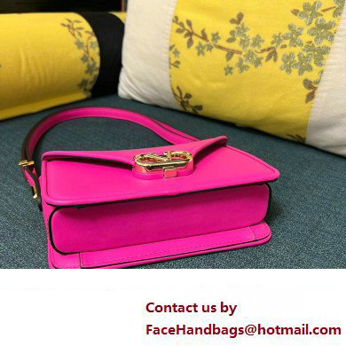 Valentino shoulder Letter Small Bag in smooth calfskin Fuchsia 2023