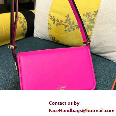 Valentino shoulder Letter Small Bag in smooth calfskin Fuchsia 2023