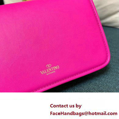 Valentino shoulder Letter Small Bag in smooth calfskin Fuchsia 2023