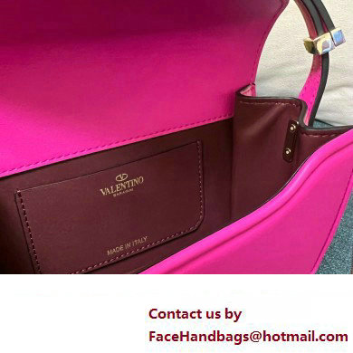 Valentino shoulder Letter Small Bag in smooth calfskin Fuchsia 2023