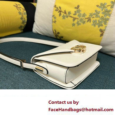 Valentino shoulder Letter Small Bag in smooth calfskin White 2023 - Click Image to Close