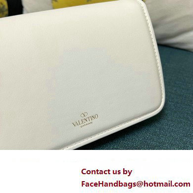 Valentino shoulder Letter Small Bag in smooth calfskin White 2023