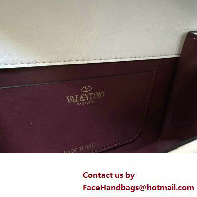 Valentino shoulder Letter Small Bag in smooth calfskin White 2023