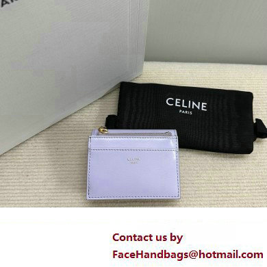 celine COMPACT WALLET WITH COIN TRIOMPHE in Shiny calfskin Light Lilac 10I653 2023