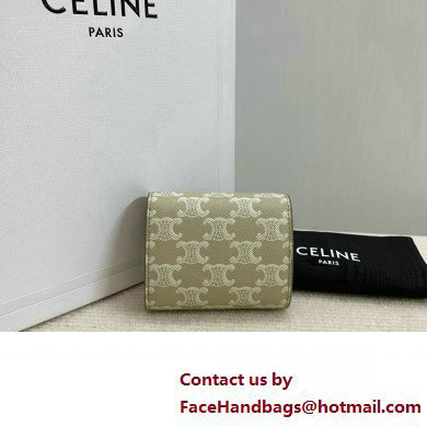 celine Small Wallet TRIOMPHE in TRIOMPHE CANVAS Grege 2024