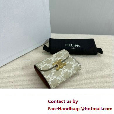 celine Small Wallet TRIOMPHE in TRIOMPHE CANVAS Grege 2024