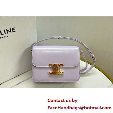 celine Teen Triomphe Bag in shiny calfskin lilac 2024