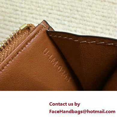 celine Zipped Card Holder in smooth lambskin Tan 10K583 2023