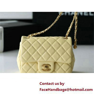 chanel Gold BALL LEATHER MINI flap bag AS1786 YELLOW(ORIGINAL QUALITY)