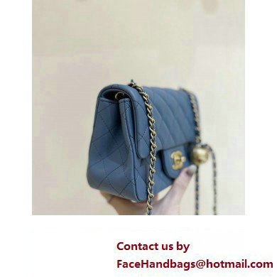 chanel Gold BALL LEATHER MINI flap bag AS1786 navy blue(ORIGINAL QUALITY) - Click Image to Close