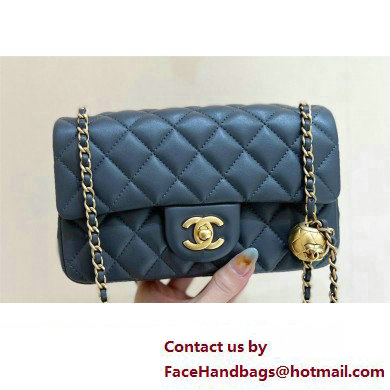 chanel Gold BALL LEATHER SMALL flap bag AS1787 DARK GRAY (ORIGINAL QUALITY)