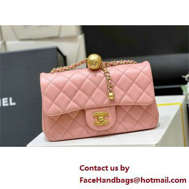 chanel Gold BALL LEATHER SMALL flap bag AS1787 PINK (ORIGINAL QUALITY) - Click Image to Close