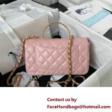 chanel LAMBSKIN Wallet on Chain bag AP4362 PINK 2023