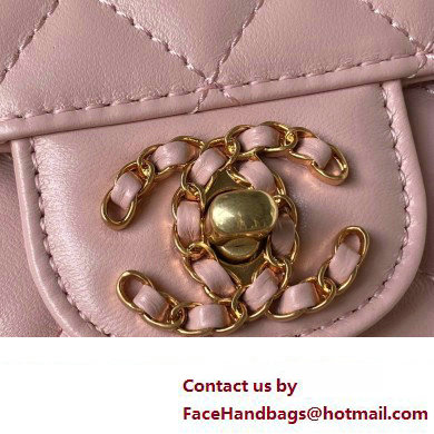 chanel LAMBSKIN Wallet on Chain bag AP4362 PINK 2023