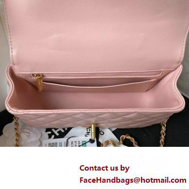 chanel LAMBSKIN Wallet on Chain bag AP4362 PINK 2023