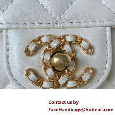 chanel LAMBSKIN Wallet on Chain bag AP4362 WHITE 2023