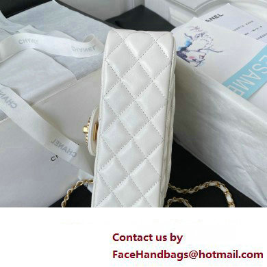 chanel LAMBSKIN Wallet on Chain bag AP4362 WHITE 2023