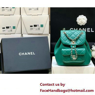 chanel mini sheepskin duma backpack AS2908 GREEN 2024(ORIGINAL QUALITY)