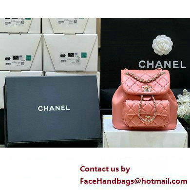 chanel mini sheepskin duma backpack AS2908 PINK 2024(ORIGINAL QUALITY)