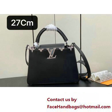 louis vuitton Capucines BB handbag black WITH crystal flowers M51783 2023