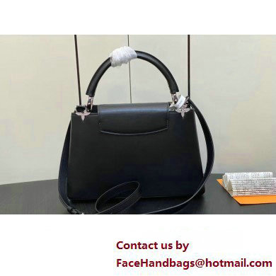 louis vuitton Capucines MM handbag black WITH crystal flowers M51783 2023 - Click Image to Close