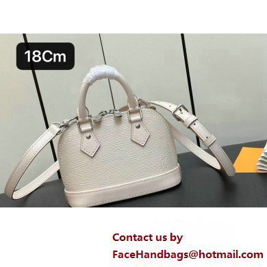 louis vuitton Nano Alma bag in EPI leather M82411 Quartz White 2023 - Click Image to Close