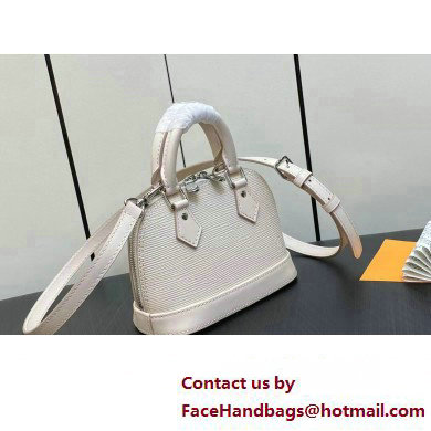 louis vuitton Nano Alma bag in EPI leather M82411 Quartz White 2023