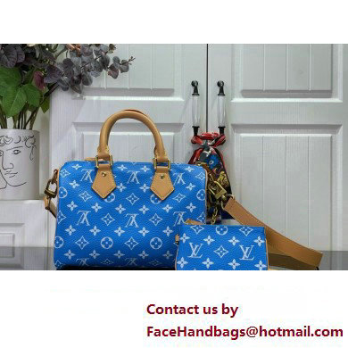 louis vuitton Speedy Bandouliere 25 bag BLUE M24424 2024 - Click Image to Close