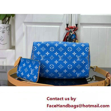 louis vuitton Speedy Bandouliere 25 bag BLUE M24424 2024