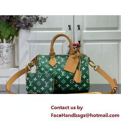 louis vuitton Speedy Bandouliere 25 bag GREEN M24423 2024