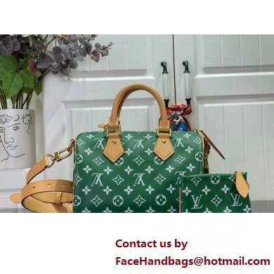 louis vuitton Speedy Bandouliere 25 bag GREEN M24423 2024