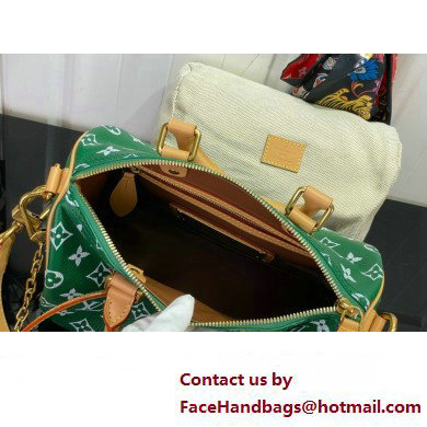 louis vuitton Speedy Bandouliere 25 bag GREEN M24423 2024