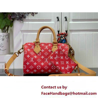 louis vuitton Speedy Bandouliere 25 bag red M24425 2024