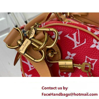 louis vuitton Speedy Bandouliere 25 bag red M24425 2024