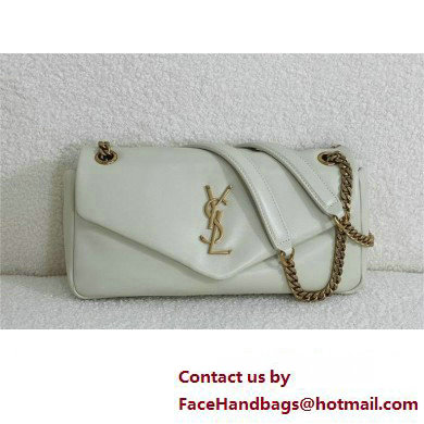 saint laurent calypso bag in plunged lambskin BLANC VINTAGE 2023