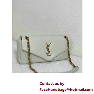 saint laurent calypso bag in plunged lambskin BLANC VINTAGE 2023