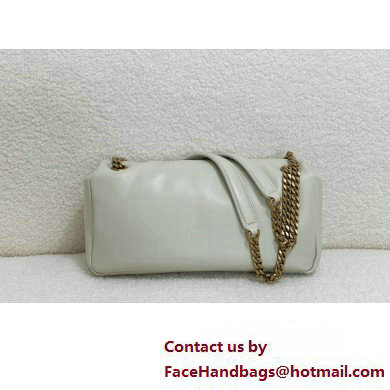 saint laurent calypso bag in plunged lambskin BLANC VINTAGE 2023