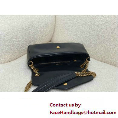 saint laurent calypso bag in plunged lambskin black 2023