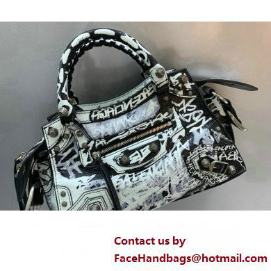 Balenciaga Neo Cagole XS Handbag in Graffiti Black 2024