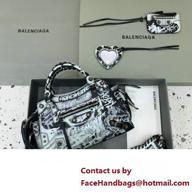 Balenciaga Neo Cagole XS Handbag in Graffiti Black 2024