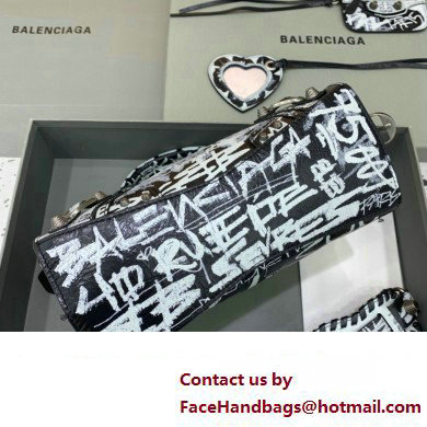 Balenciaga Neo Cagole XS Handbag in Graffiti Black 2024